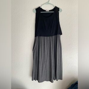 Black and Gray Nursing Dress